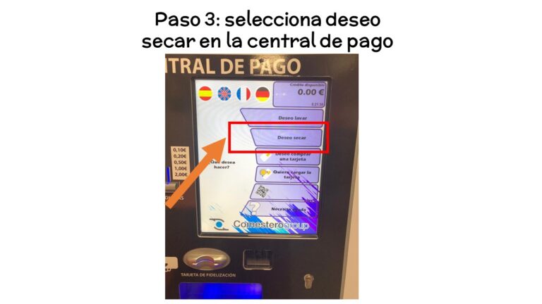 paso 3: selecciona deseo secar